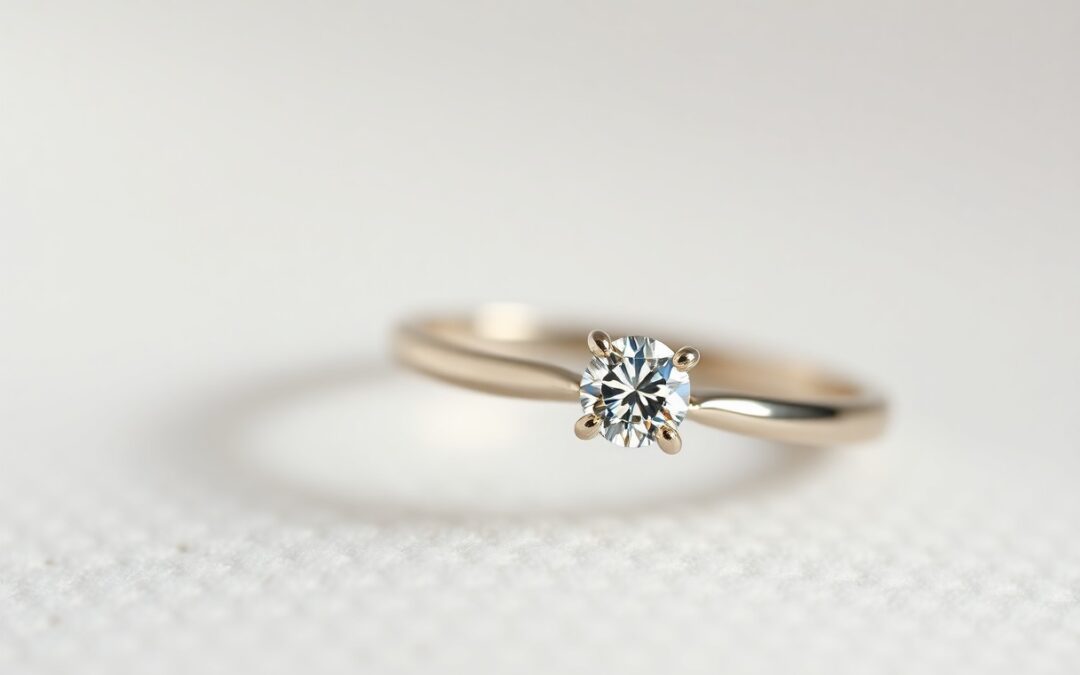 Anello con Diamantino per Battesimo
